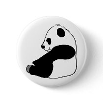 Panda Pinback Button