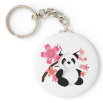 Panda Cherry Blossoms Keychains