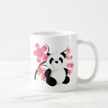 Panda Cherry Blossoms Mugs