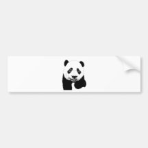 Panda drawing bumper sticker