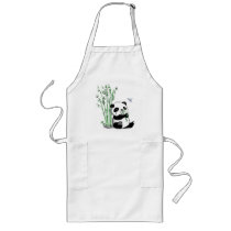 Panda Eating Bamboo Apron