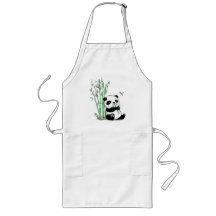 Panda Eating Bamboo Apron