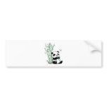 Panda Eating Bamboo Bumper Sticker