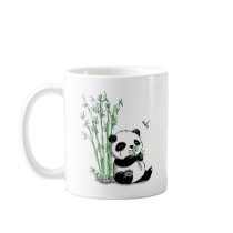 Panda Eating Bamboo Mugs