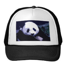 Panda Face Pop Art Hat