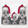 Panda Family Christmas Mouse Pad