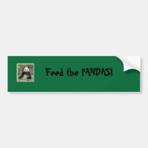 panda, Feed the PANDAS! Bumper Stickers