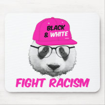 PANDA FIGHT RACISM MOUSEPAD