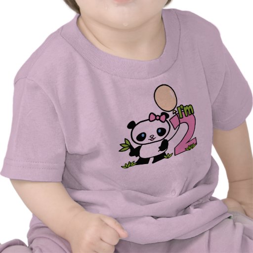 Panda Girl 2nd Birthday Tees