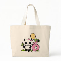 Panda Girl 6th Birthday Tote Bag