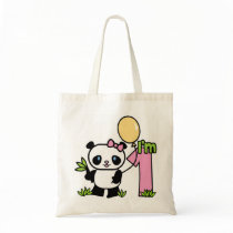 Panda Girl First Birthday Tote Bag
