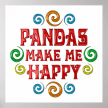 Panda Happiness Poster