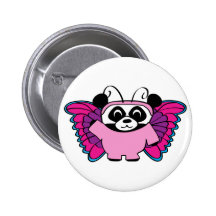 Panda in Pink Butterfly Costume