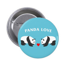 Panda Love (Blue) Buttons