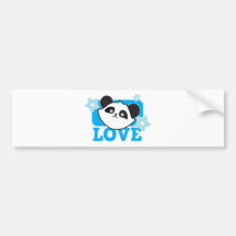 Panda love bumper stickers