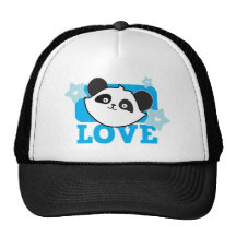 Panda love mesh hats