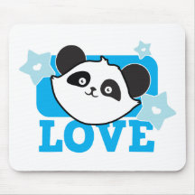 Panda love mouse mats