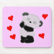 Panda love mousepad
