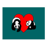 Panda Love Post Card