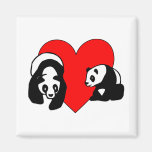 Panda Love Refrigerator Magnet