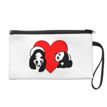 Panda Love Wristlet Purse