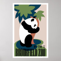 Panda Loves Tree At Zoo 1938 WPA Posters