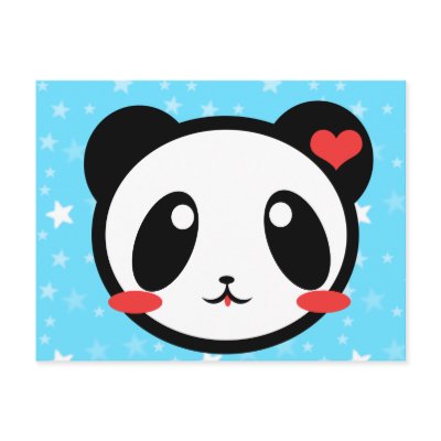 Panda Luv! Postcards by kawaii