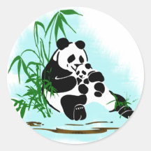 Panda Momma and Baby Stickers