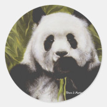 PANDA MUNCH ROUND STICKERS
