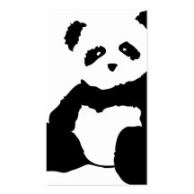 panda plush business card templates