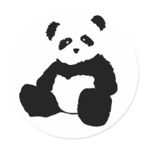 panda plush. sticker