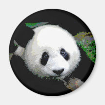 Panda Pop Art Refrigerator Magnets