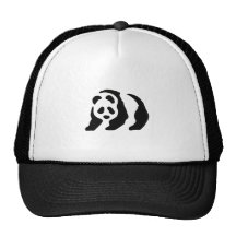 panda stencil mesh hats