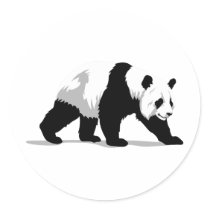 Panda Round Stickers
