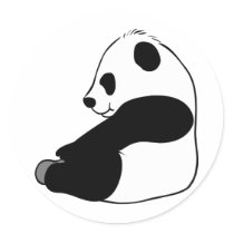 Panda Round Sticker