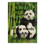 pandas2, There is only black and white,simple a... Greeting Cards