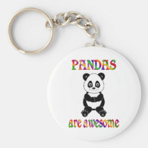 Pandas are Awesome Key Chains