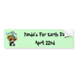 Panda's For Earth Day Bumper Sticker bumper stickers