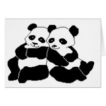 Pandas Greeting Card