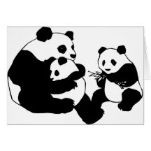 Pandas Greeting Card