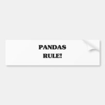 Pandas Rule Bumper Sticker