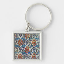 Panel of Isnik earthenware tiles Keychain