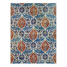 Panel of Isnik earthenware tiles Post Cards