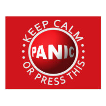 Panic Button custom postcard