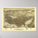 Panorama Birds Eye View of Portsmouth NH 1877 posters