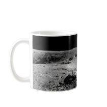 Panorama of Apollo 16 Astronaut on the Moon Coffee Mug