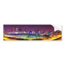 Panorama of Baltimore's Inner Harbour Night Skylin Bumper Sticker