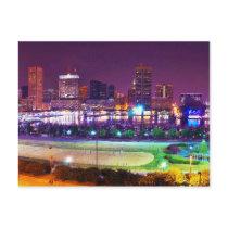 Panorama of Baltimore's Inner Harbour Night Skylin Post Cards