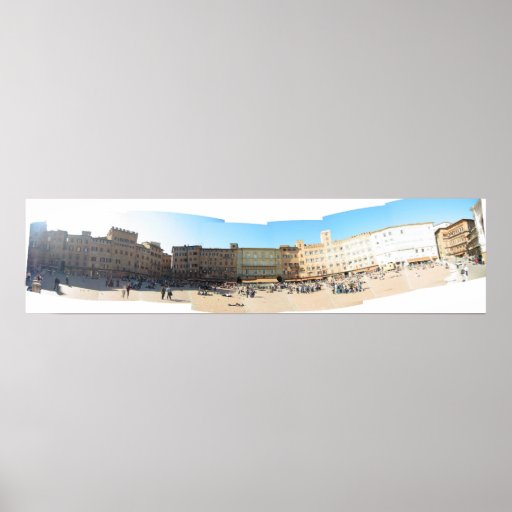 panorama of the campo in Sienna Print
