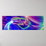 Panoramic Abstract Digital Art Poster posters